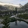 Small Lake below Upper Canyon Creek Lake in Trinity Alps Wilderness