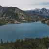 View of Colchuck Lake from about halfway up Aasgard Pass.