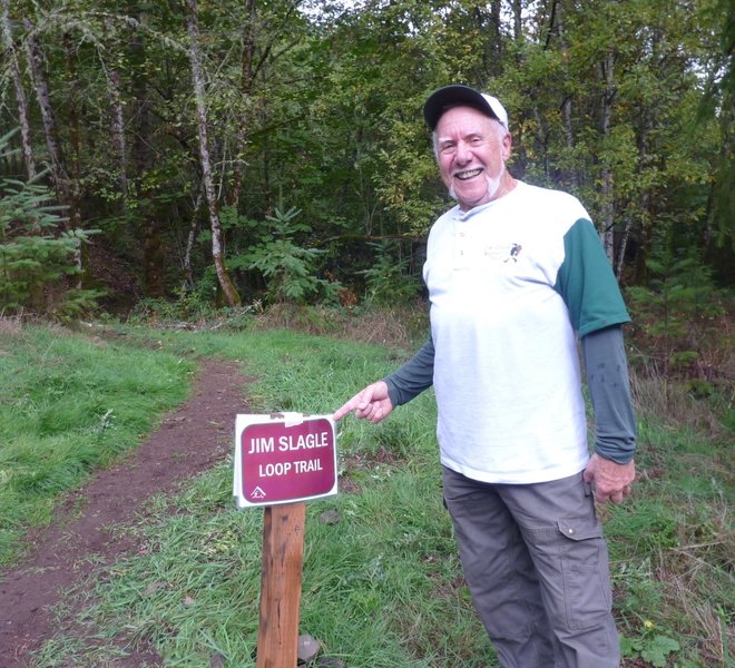 Jim Slagle - the trail's designer, namesake and resident of Sandy.