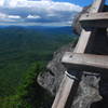 Looking out onto the high country from one of many ladders on the trail.