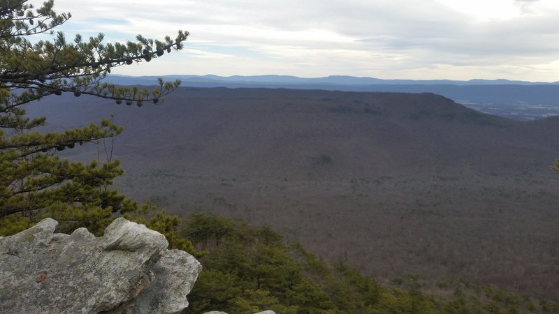 Looking off Little Sluice Mountain towards Little North Mountain and the views beyond.