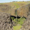 Waterfall at plateau edge, northwest corner