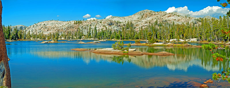 Shallow, but a beautiful place to swim. Camp on south or northwest shores. The east side is tree-covered and swampy.