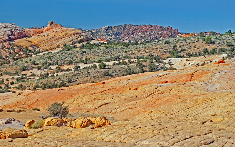 From bottom of Yellow Rock, looking towards castle-like formation to the southwest