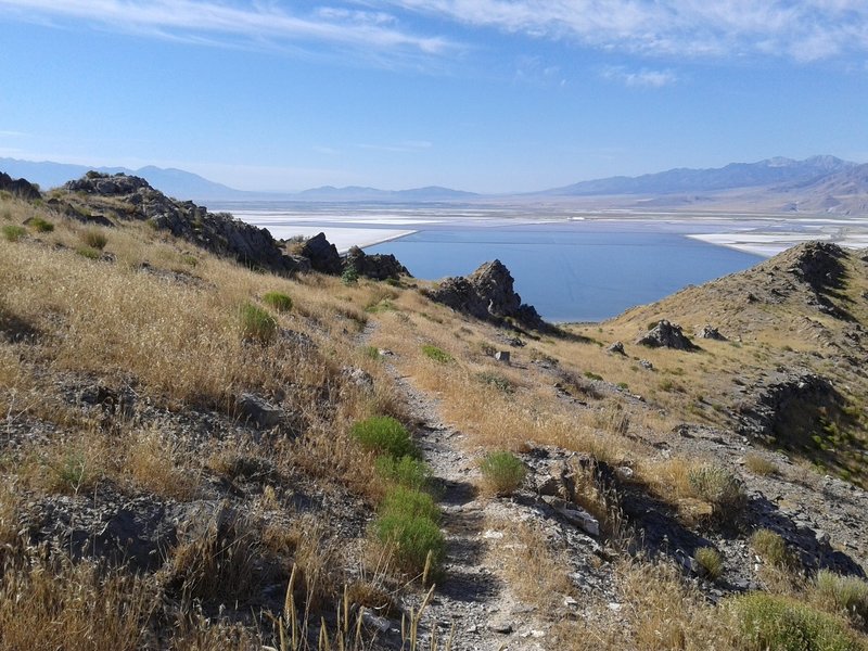 View to Great Salt Lake from Stansbury Island Trail