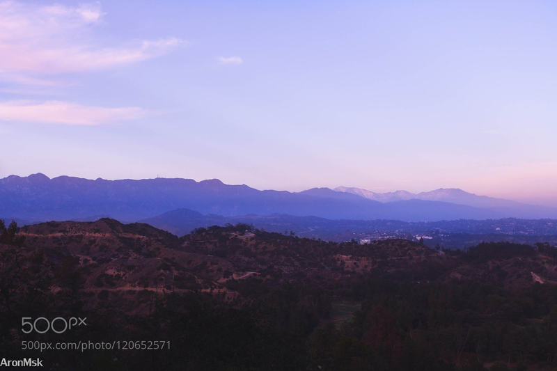 Shades of Purple: Griffith Observatory landscape