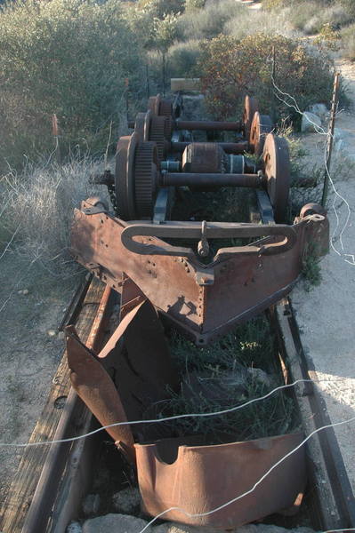 Rusted remnants on Echo Mountain.