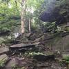 Rock climbing to Kaaterskill High Point.