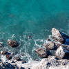 View down the cliffs of Sharp Point .. it literally deserves its name