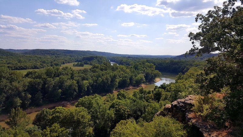 One of the first views one the trail, overlooking the Meramec River.