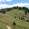 View from the junction of Porcupine Creek Trail and Warm Springs Ridge.