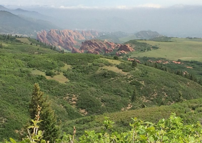 Looking down at Roxborough State Park.