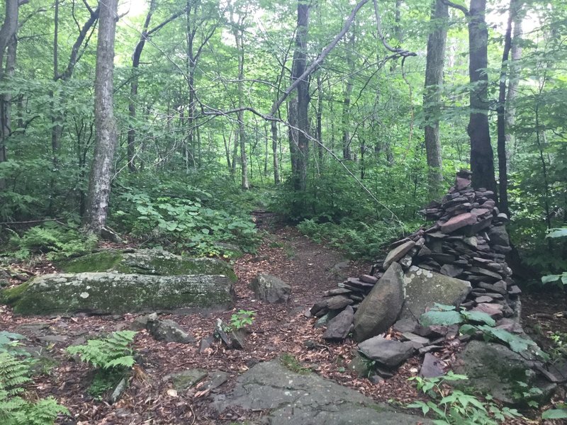 The big stone cairn ( 42°9'28" N, 74°4'56" W)