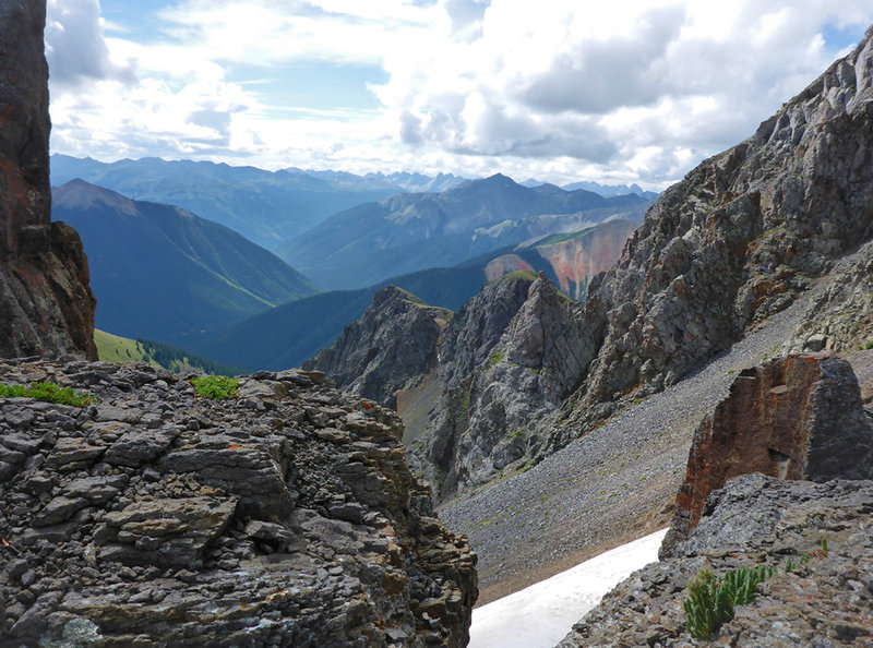 Looking across the valley towards Silverton and the Grenadier range.