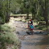 Cooling off in Bonito Creek.