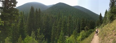 After climbing above the creek.