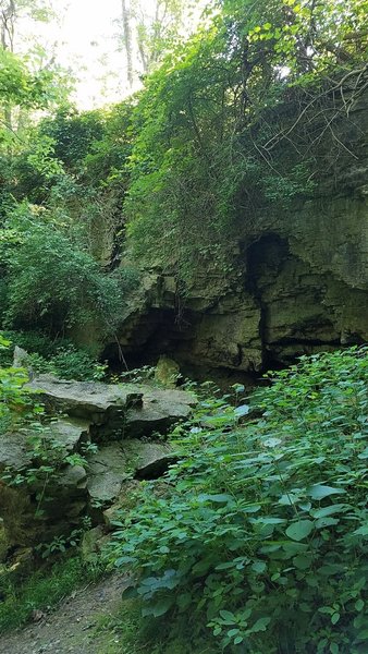 Rock outcrop near the start of the trail.