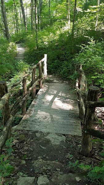 Crossing the bridge on the Orange Trail.