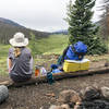 Lunch break on the Weminuche Trail. Happened upon this campsite just in time, trying to beat the afternoon rains.