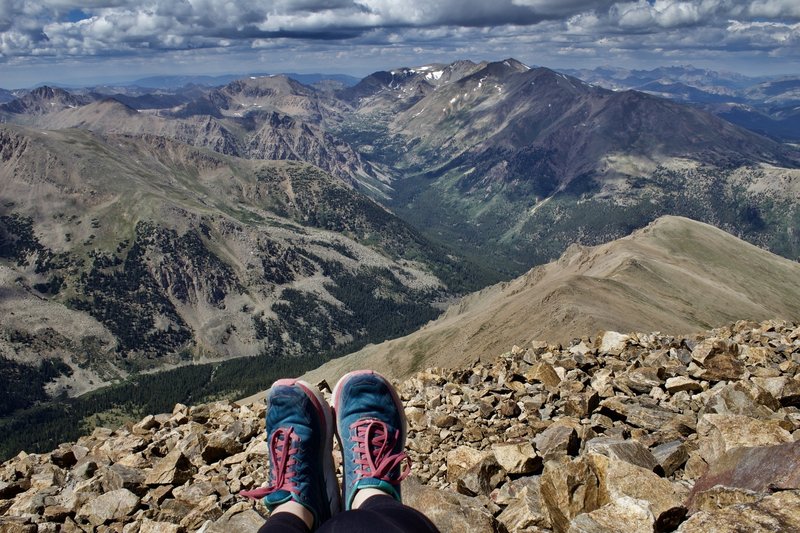 Top of Mount Elbert Looking at Mount Massive