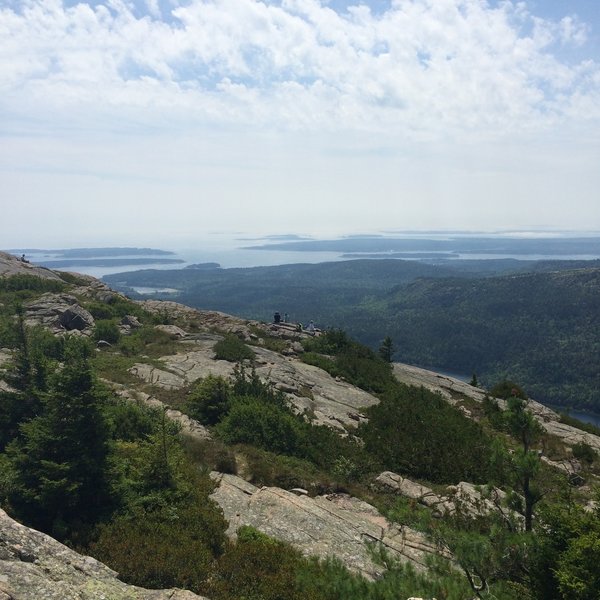 Up the East Cliff Trail almost to the summit of Pemetic Mountain.