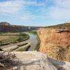 On top of plateau looking down the Colorado River