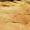 Native American petroglyphs on the trail