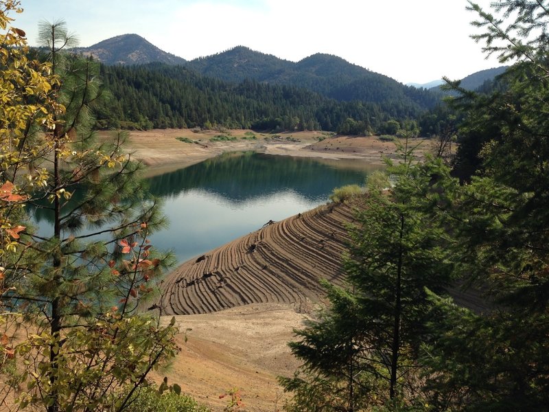 Drought-stricken lake from Payette Trail