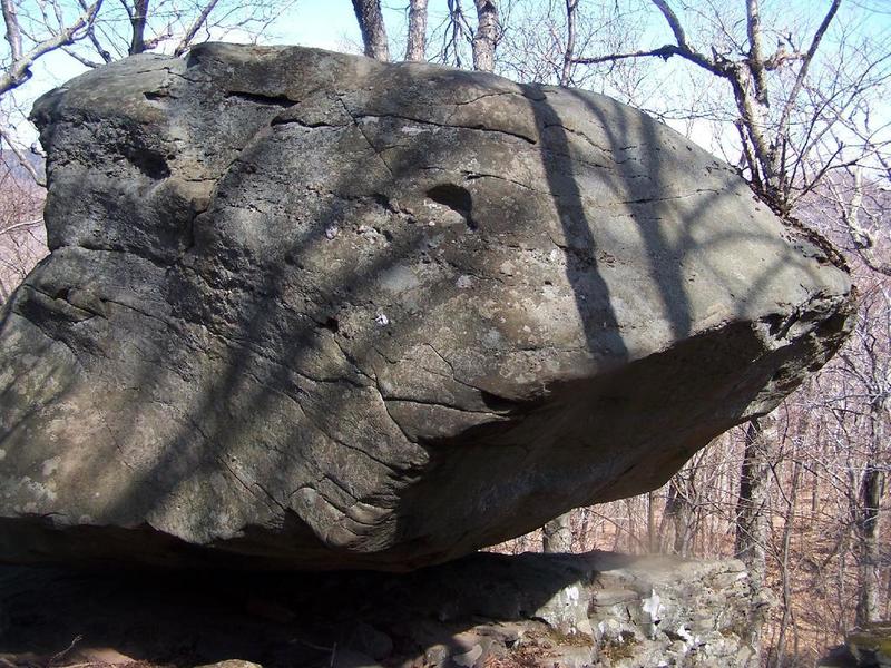 Boulder along the trail.