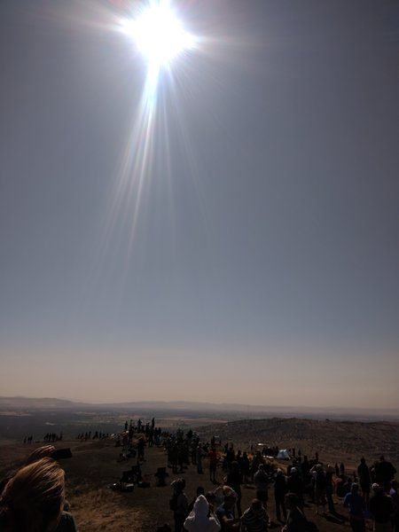 North Menan Butte, just before totality Aug 21, 2017.