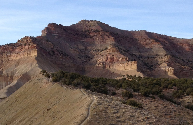 Winding along the ridge and taking in the scenery on Zippity Do Da.