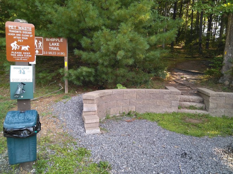 Beginning of the trail, climb the stairs.