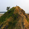 The evening sun kissing Sand Point