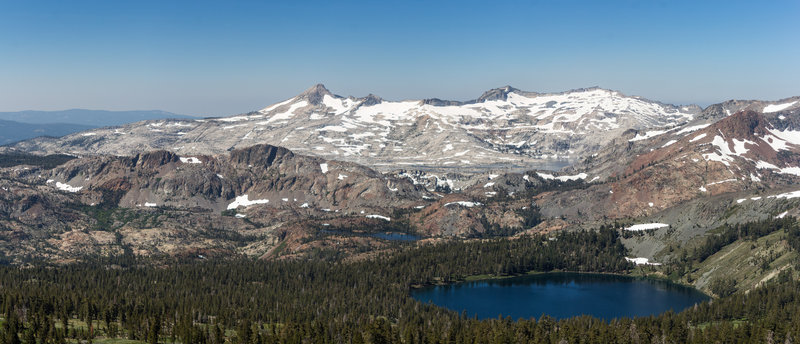 Gilmore Lake and Susie Lake from Mount Tallac