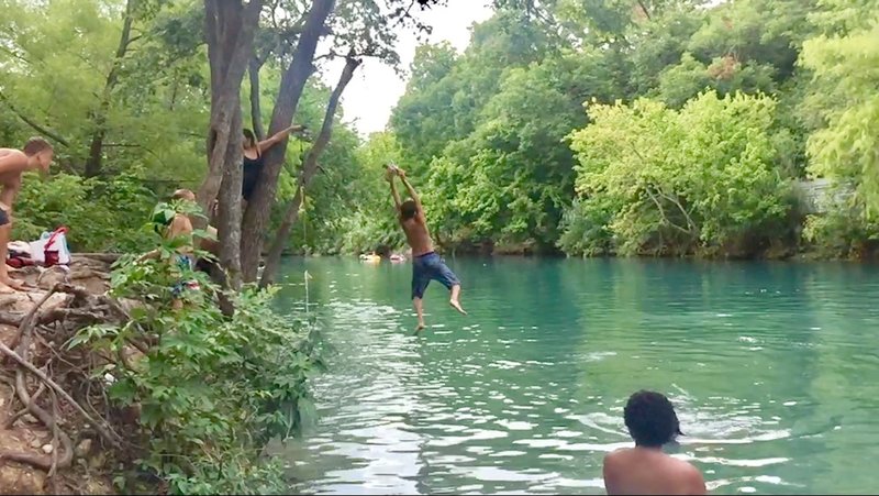 Zilker Park finger of Barton Creek...between the spring and the Barton Springs Rd bridge...always a great free swimming hole !