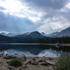 A view of Brainard Lake and the amazing peaks littered with 5 star trails.