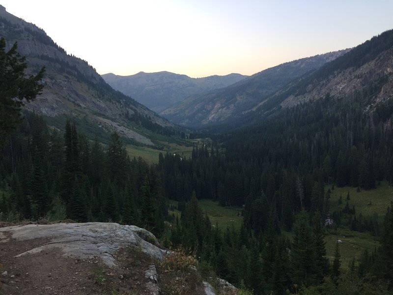 A view down the beautiful, glacially carved Teton Canyon.