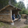 Wassataquoit Stream shelter on first night.