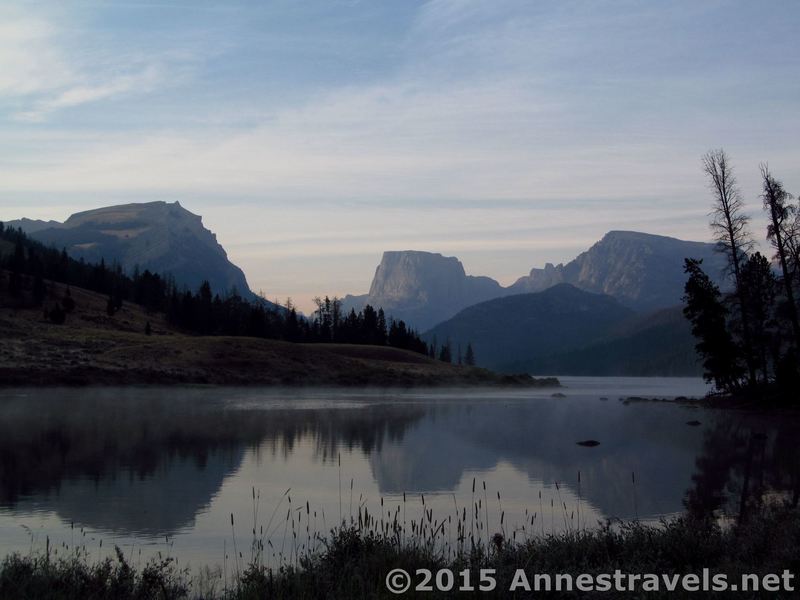 An August frost blankets the hills around Lower Green River Lake & Squaretop from the Highline Trail