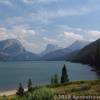 Views over Lower Green River Lakes to White Rock (L) and Squaretop Mountain from the Lakeside Trail