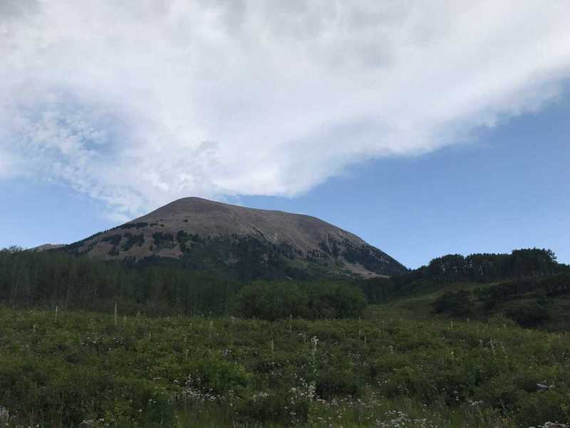 View of Mt. Peale in the La Sal mountain range