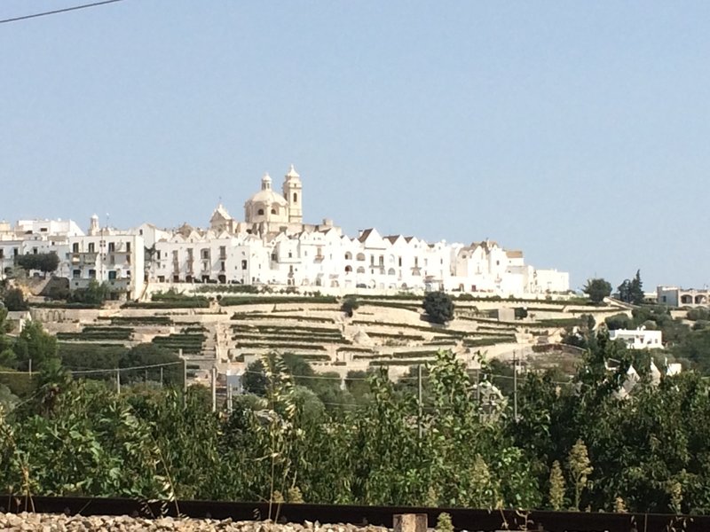 View of Locorotondo on towards end of the hike