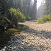 Creek crossing near the big flat campground trailhead in Sep. 2017