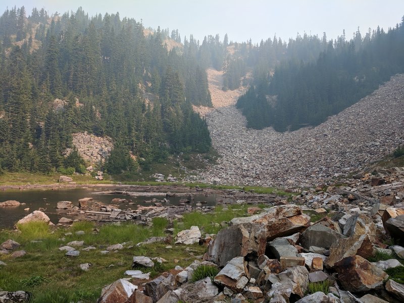 Red Pond (Smoke Haze from Jolly Mountain Fire)