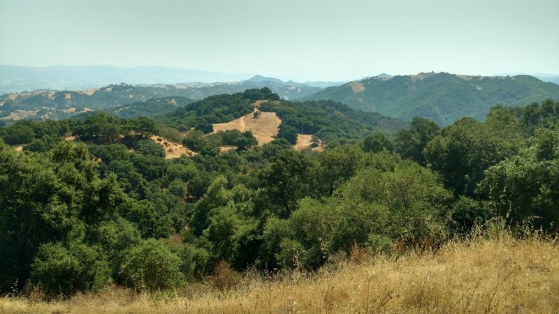 Countryside seen when looking southeast from high on Bald Peaks Trail.