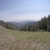 View from the top of Trail 10 - Copper Canyon. It was hazy today.