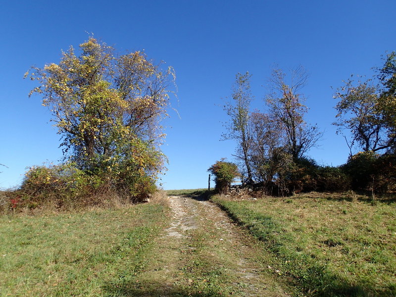 Perkins Trail cutting through farmlands.