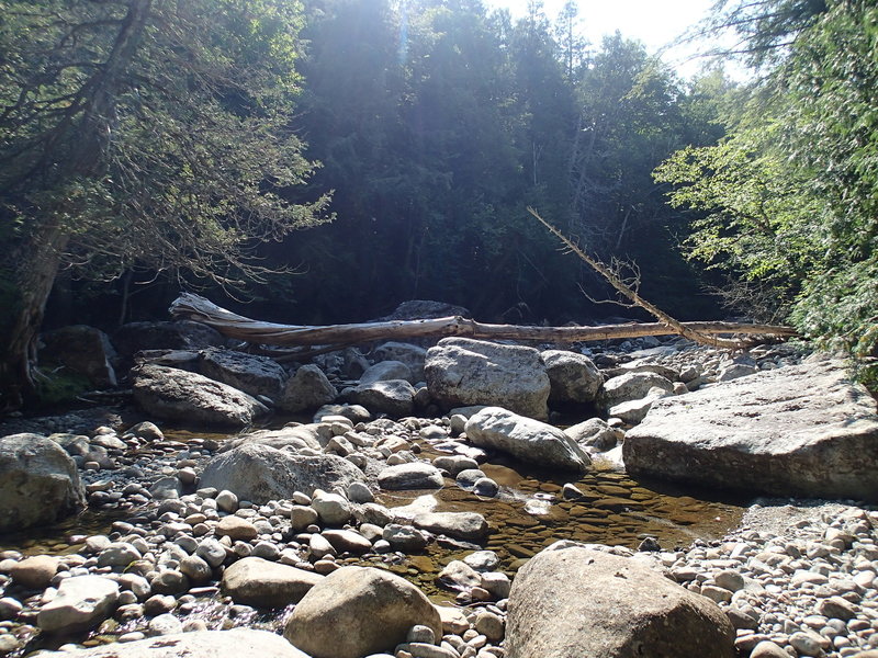 First crossing point for Indian Pass Brook.