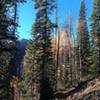 Glimpses of Mt. Guyot from the Great Flume.