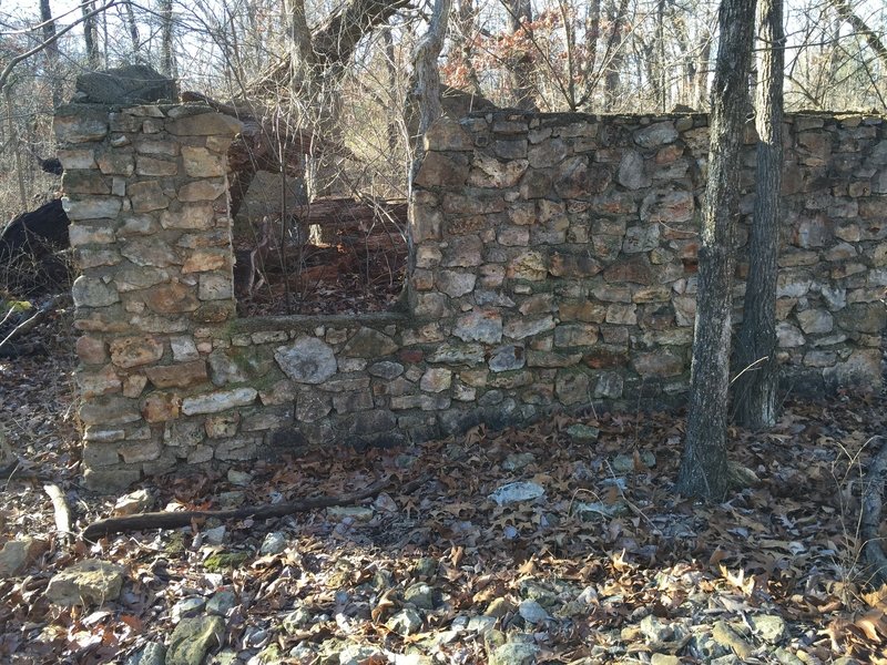 The ruins of an old house.